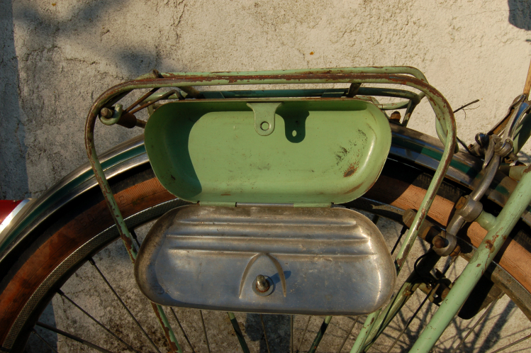 Vélo vert grande taille rangement